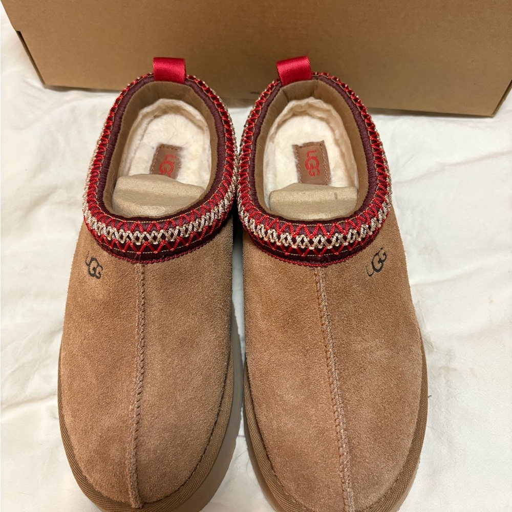 UGG Tasman Slippers with Red Accents